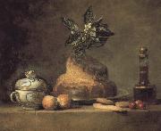 Jean Baptiste Simeon Chardin There is the still-life pastry cream painting